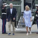 How many homes does Joe Biden own - President Joe Biden and first lady Jill Biden arrival in Wilmington, Delaware, following a week at Rehoboth Beach.